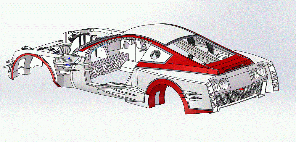 一款solidworks版本Nissan炫酷跑车