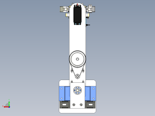 V型槽铝型材嵌入式线性导轨单连杆scara平面机器人3D图纸 STP格式后视缩略图