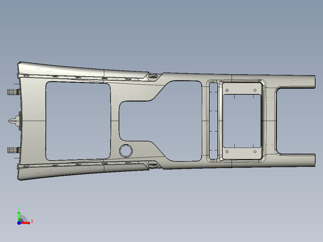 上盖板总成产品数据前视图