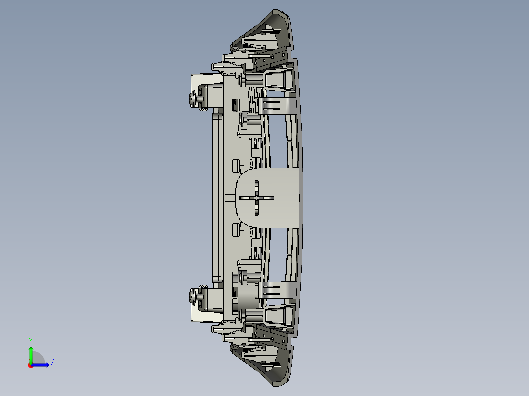 上盖板总成产品数据左视图