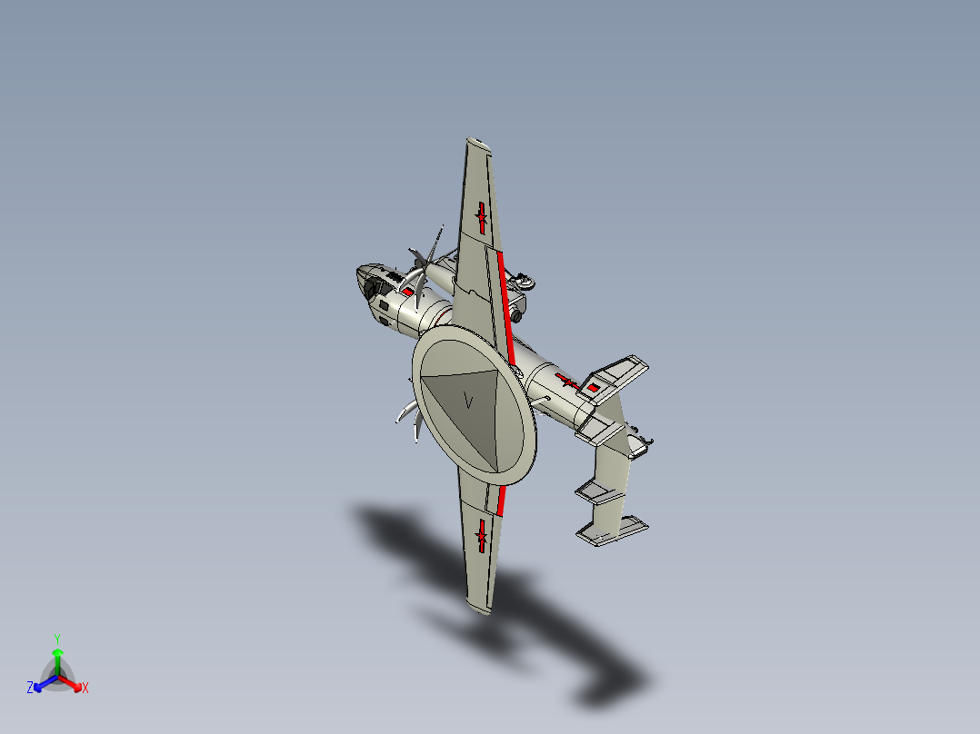 空警600-预警机1345563正等轴测图