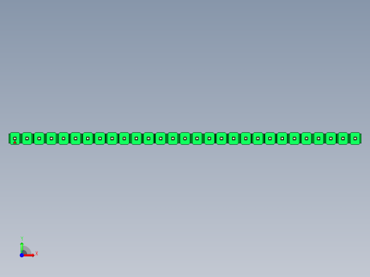 彩色公头100mil（2.54mm）系列-DS1021_green_1x29p_100mil_Type1_rev1.0前视缩略图