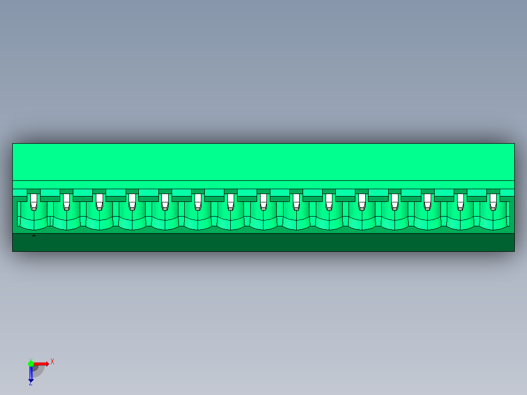 DEGSON 2EDG 系列 5.0mm 可插拔接线端子组-2EDGLC-5.0-15P-14-00AH俯视图