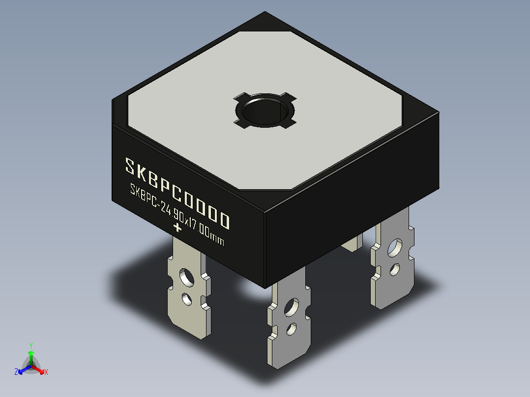 桥式整流器-SKBPC_Max_Size正等轴测图