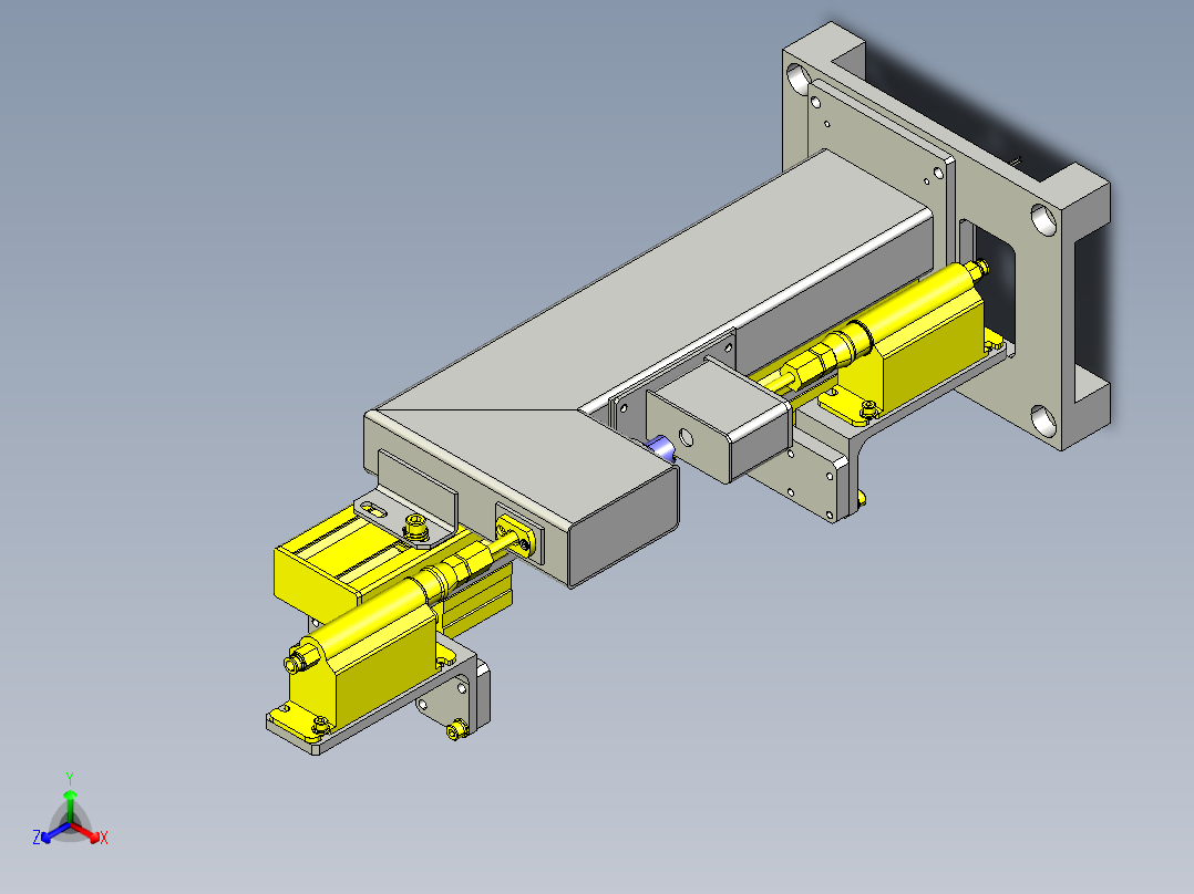 送风清洗机构正等轴测图