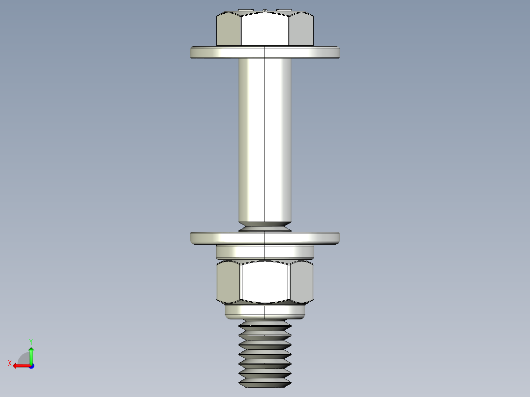 紧固件-STEP 0.3125 Bolt Hex后视图