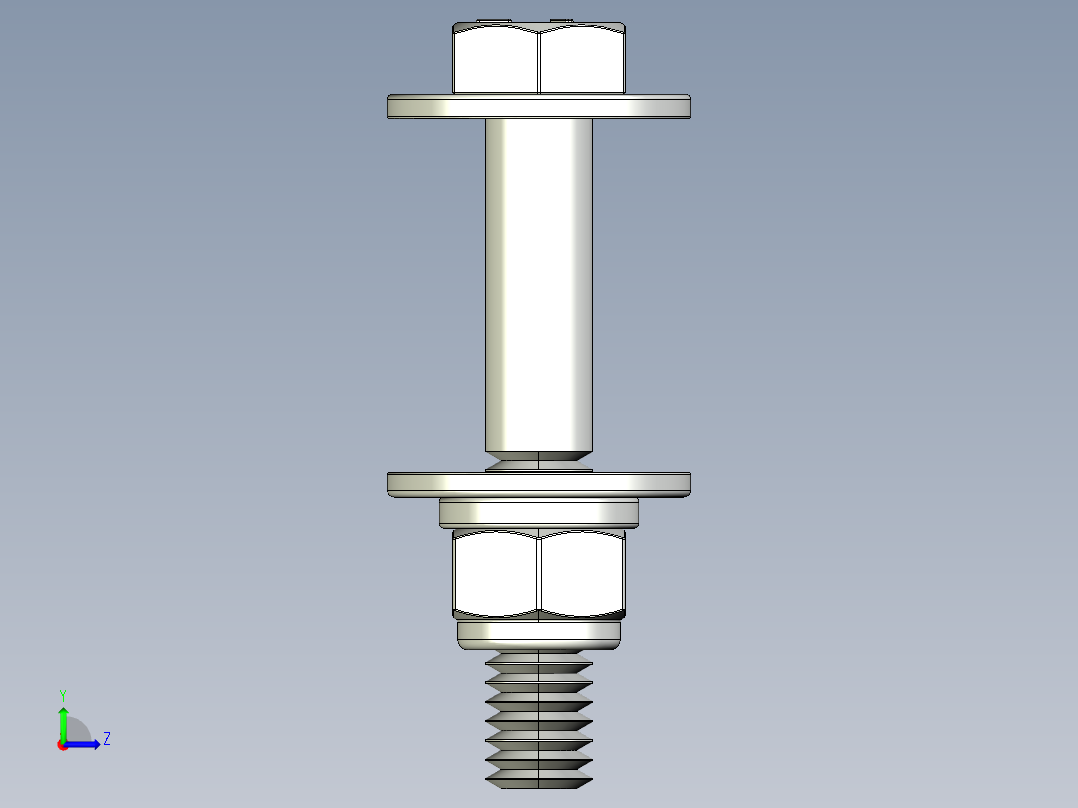 紧固件-STEP 0.3125 Bolt Hex左视图