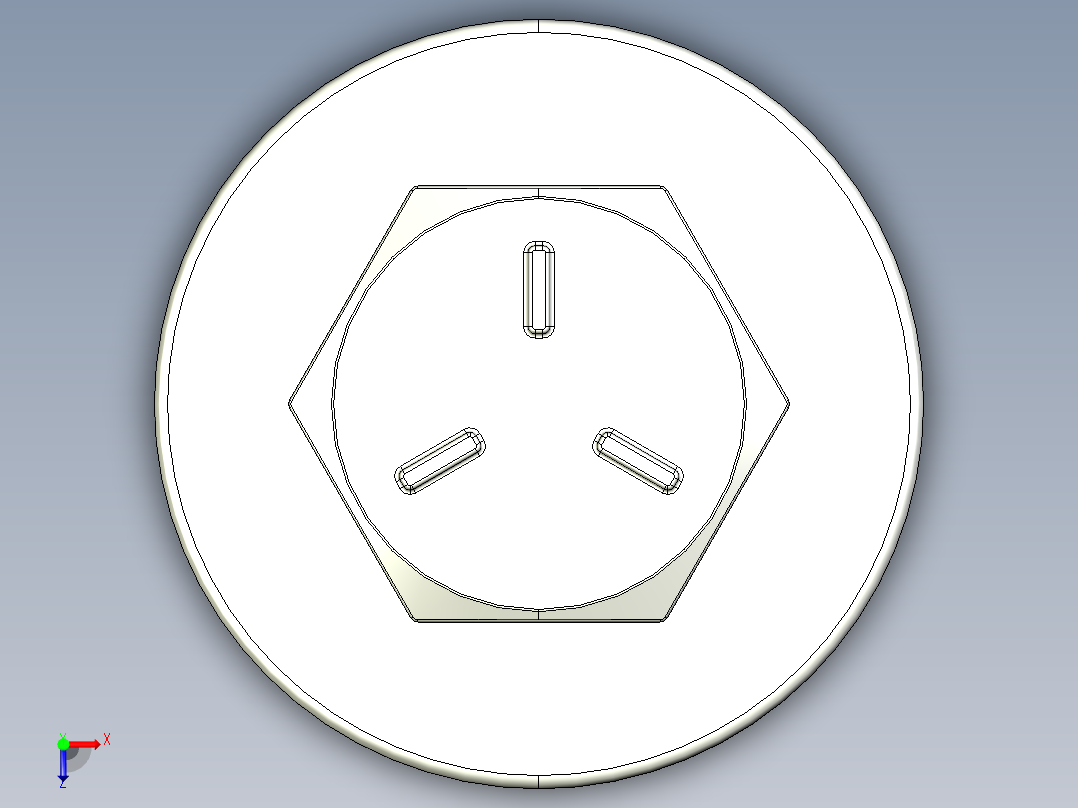 紧固件-STEP 0.3125 Bolt Hex俯视图
