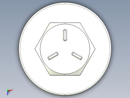 紧固件-STEP 0.3125 Bolt Hex俯视缩略图