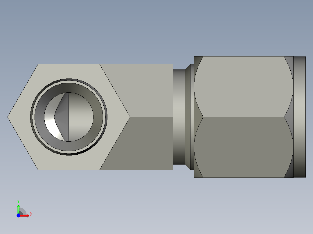 卡套式工业通用硬管接头10-6_cbu-s前视图