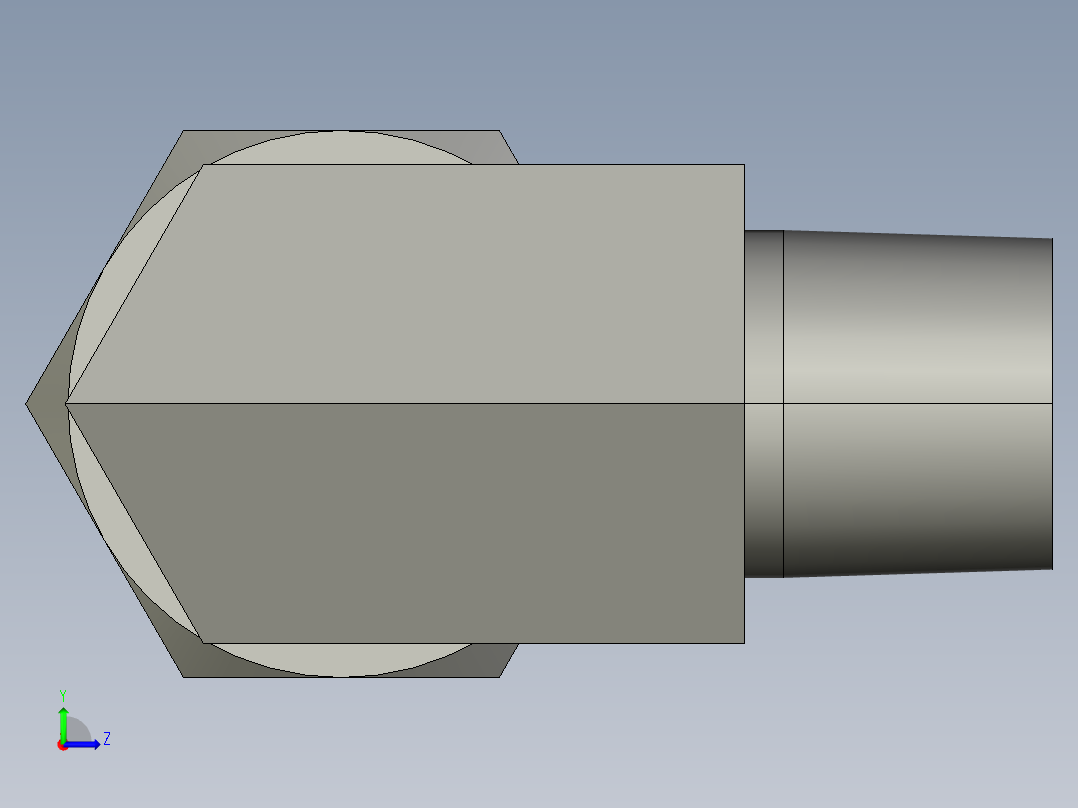 卡套式工业通用硬管接头10-6_cbu-s左视图