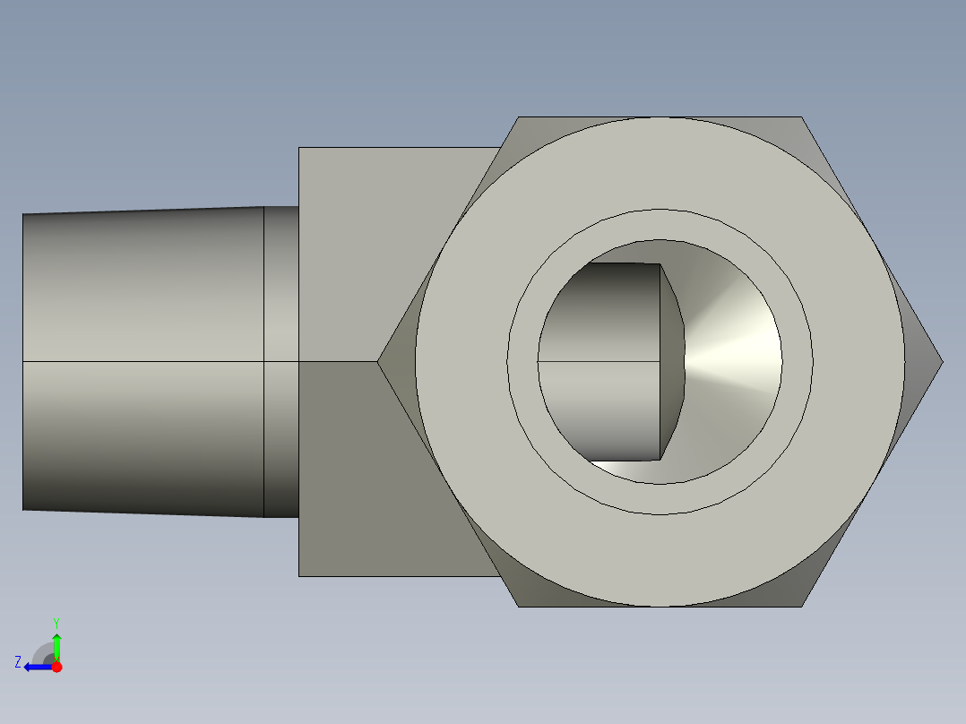 卡套式工业通用硬管接头10-6_cbu-s右视图