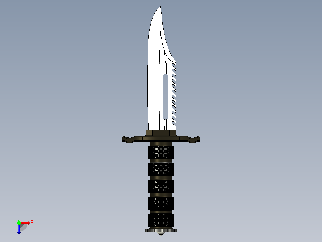 军用匕首俯视图