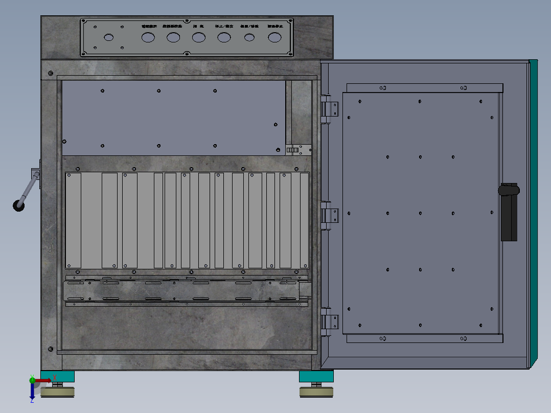 控制面板 SMSAN AE-sw 三维 图纸俯视图
