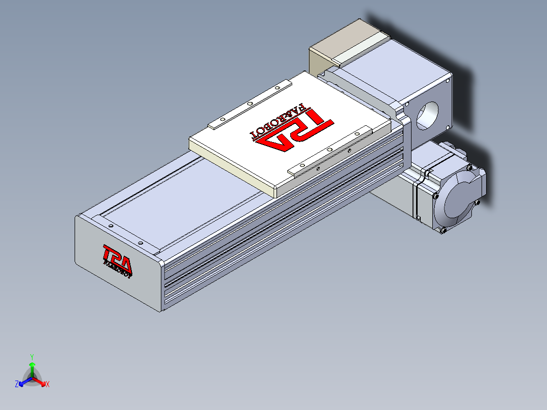 同步带全封闭直线模组TPA-HCB-110D-90-L100-RP-C-P40-N3主视图
