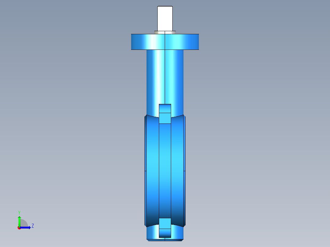 阀门模型WD71X-I_[50]左视图