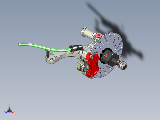 RC遥控车的液压制动器正等轴测缩略图