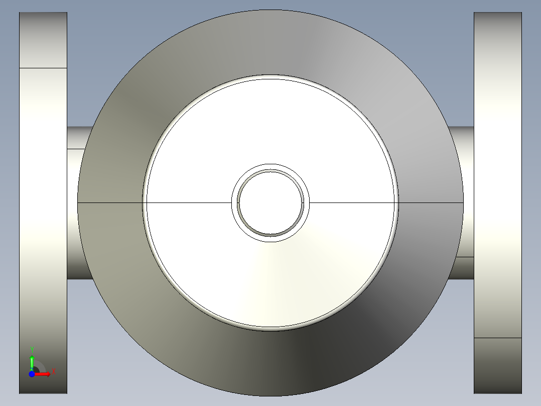 11DKMOACCP NC 气动隔膜阀，常闭，固定法兰，钻孔ANSI B16.5条款150 FF。面对面根据EN 558-1 PVC-C前视图