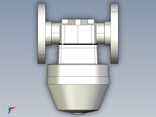 11DKMOACCP NC 气动隔膜阀，常闭，固定法兰，钻孔ANSI B16.5条款150 FF。面对面根据EN 558-1 PVC-C俯视缩略图