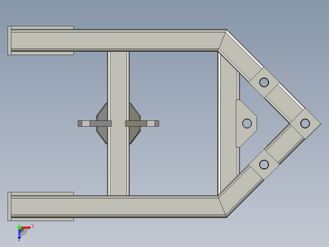 雪刀或雪犁清雪铲俯视图