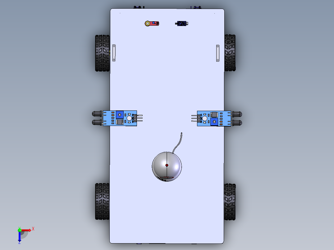 小车装配尺寸修改新建文件夹俯视图