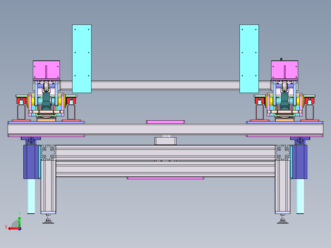 90°立直机后视图
