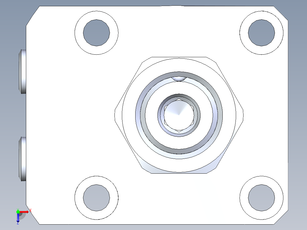 KOSMEKLHA0400-GL-Q15多系列多零件图纸模型俯视图