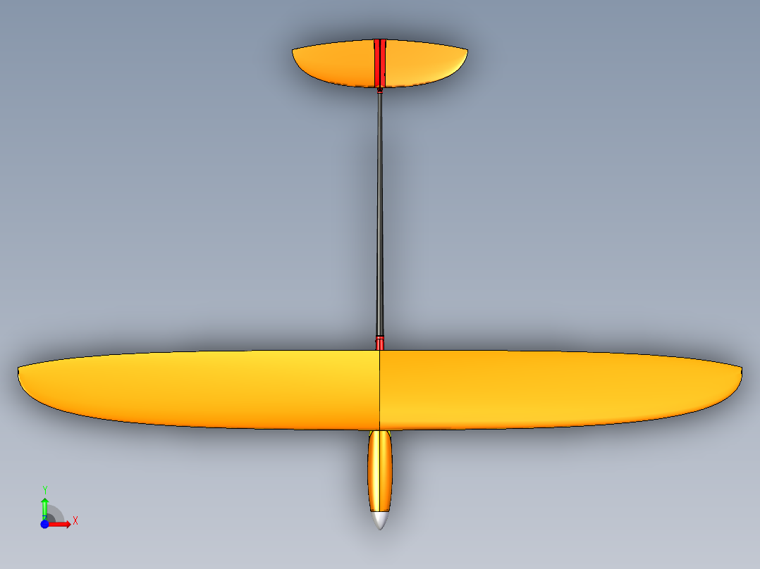 RC 2M电动滑翔机前视图