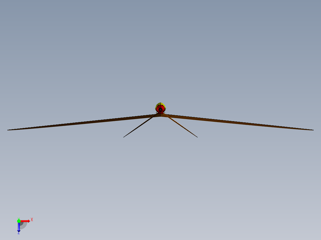 RC 2M电动滑翔机俯视图
