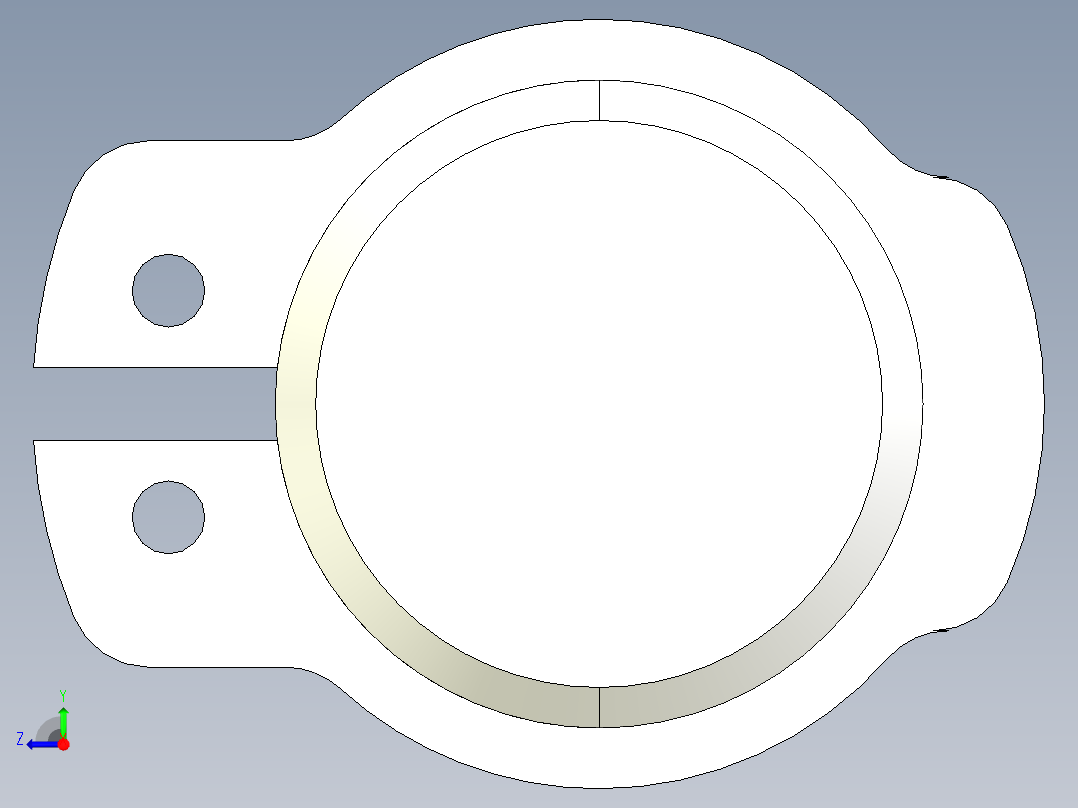 軸心2340-3D多系列多零件图纸模型右视图