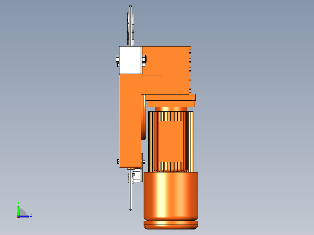 人员起升绞车500K--stl igs左视图