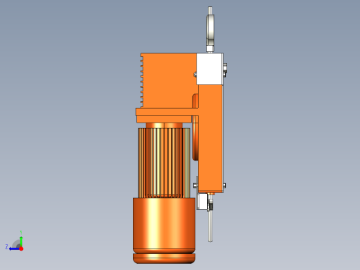 人员起升绞车500K--stl igs右视缩略图