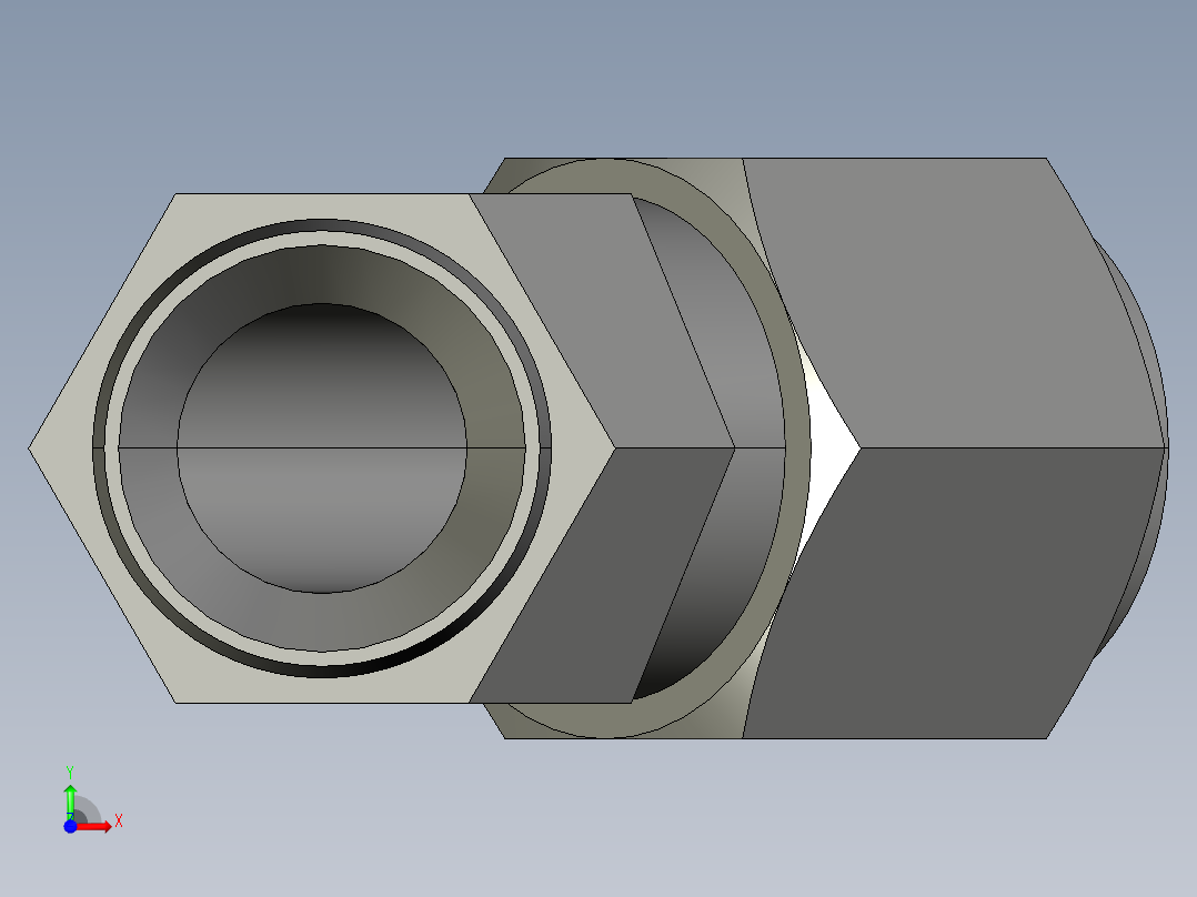 卡套式工业通用硬管接头10_vbu-s前视图