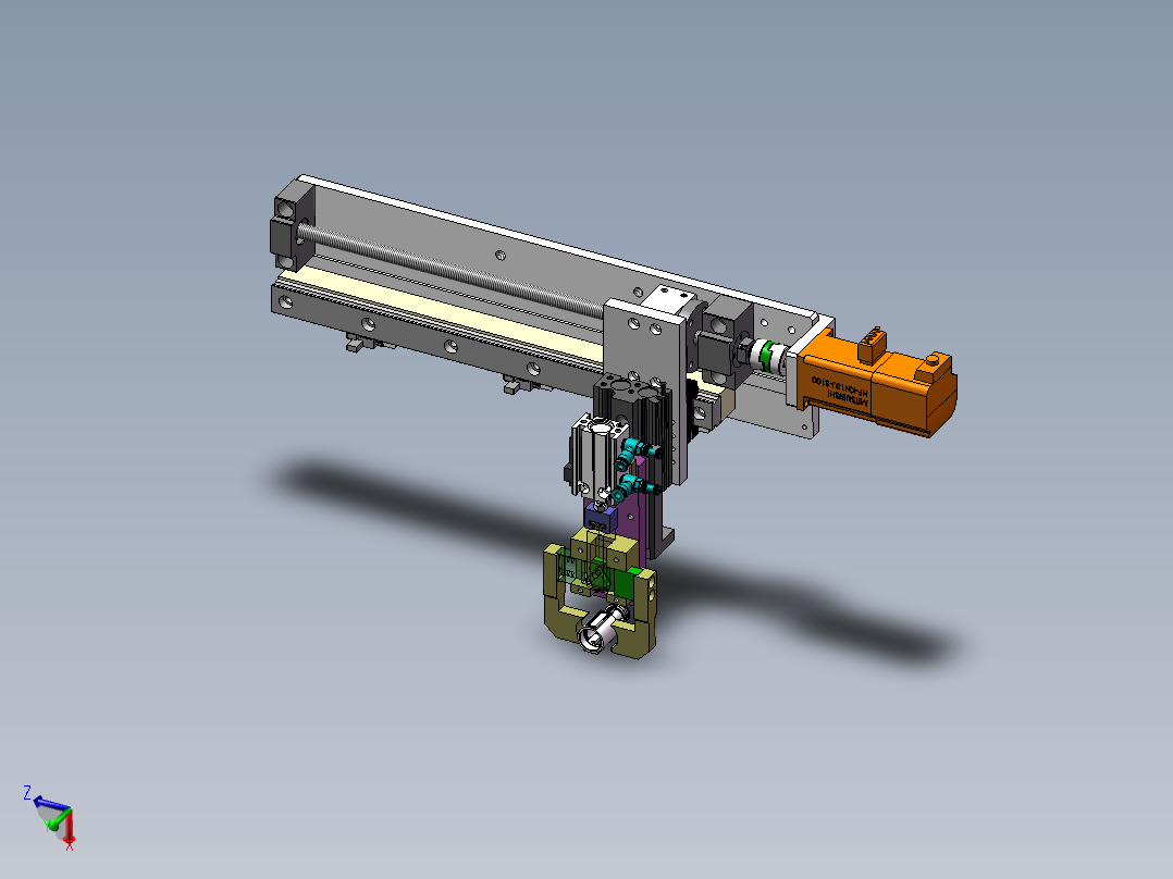 单气缸驱动双边夹紧取放料两轴机械手