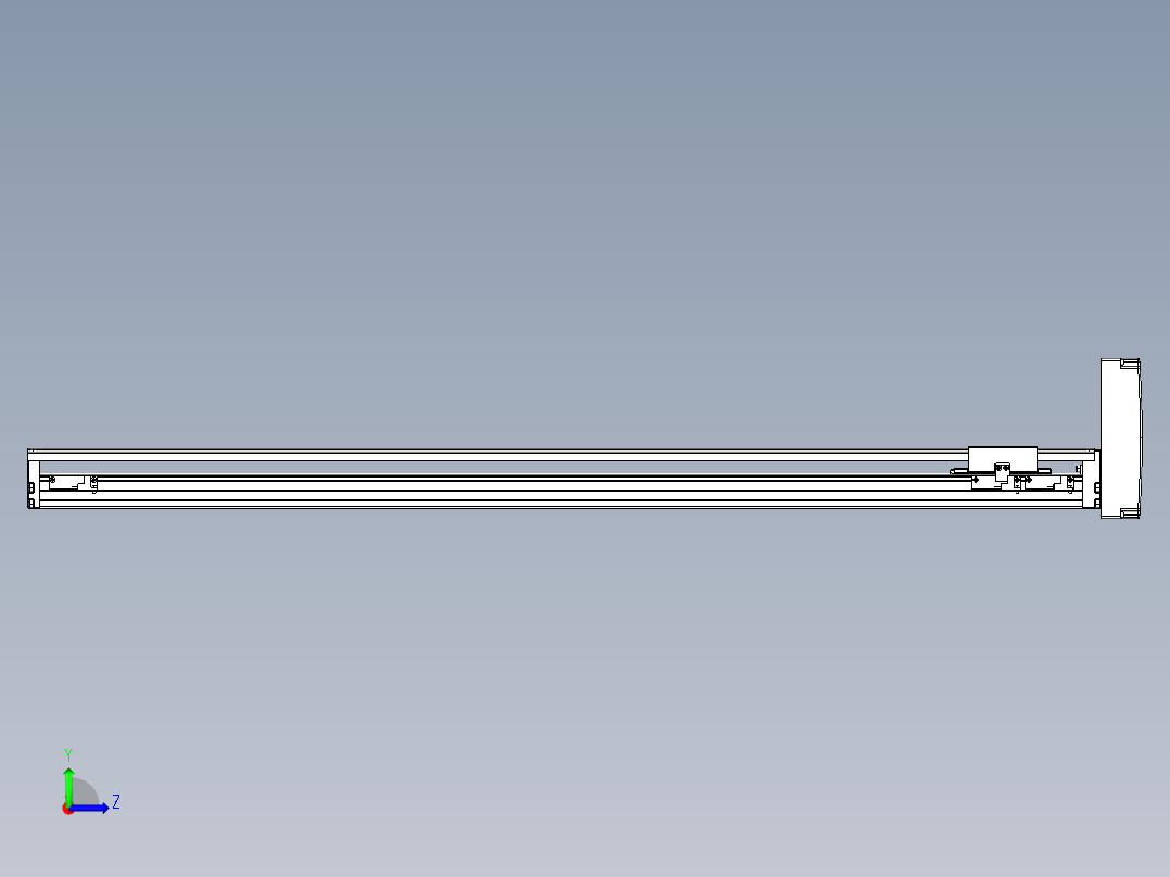 TPA-KNR-86E-1610C-L1000A1-MU-P10-N3线性模块铝制底座左视图