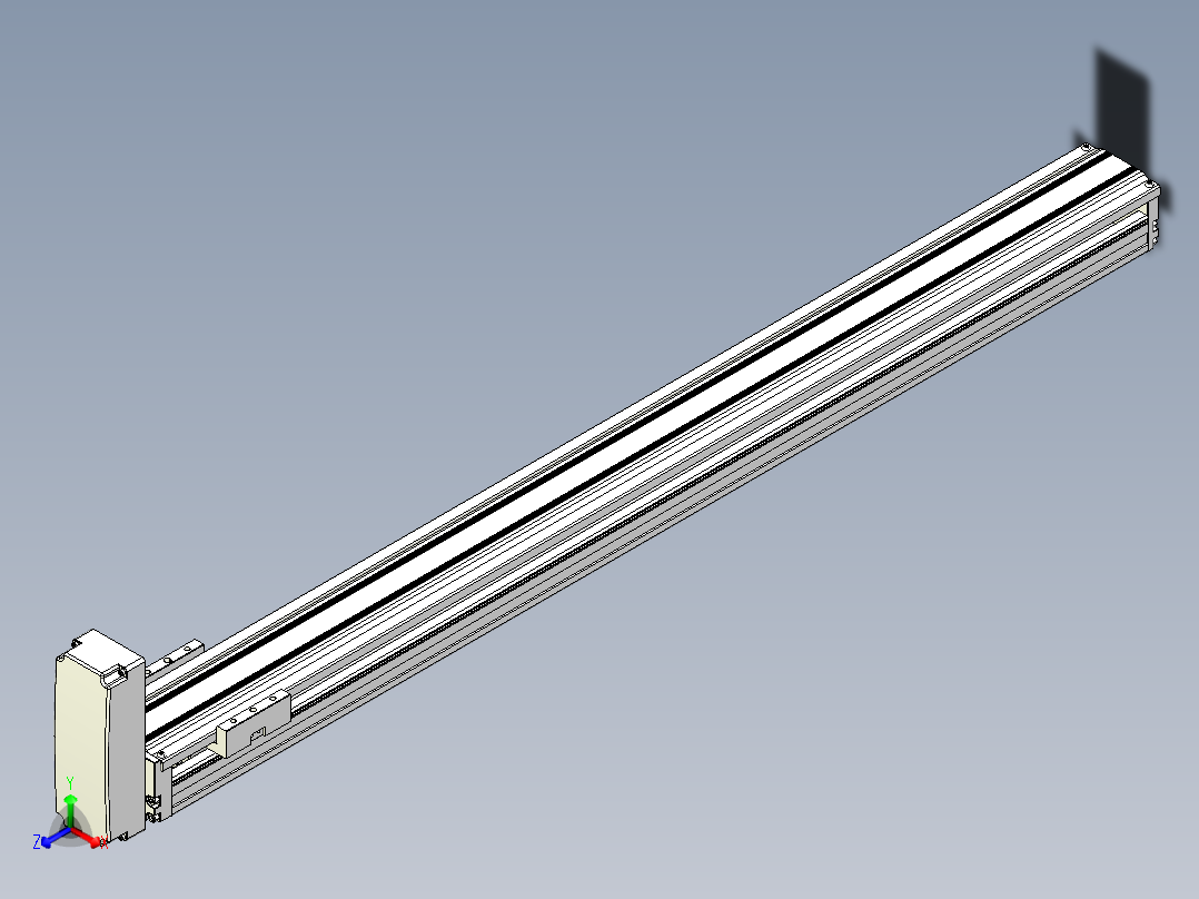 TPA-KNR-86E-1610C-L1000A1-MU-P10-N3线性模块铝制底座正等轴测图