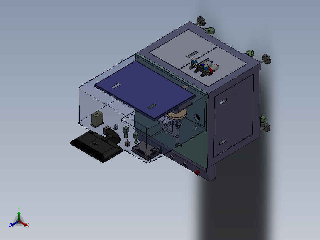 CCD视觉自动编带设备sw16可编辑正等轴测图