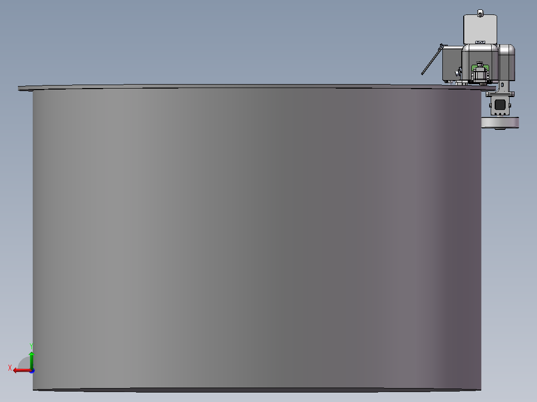 鱼缸内壁清理机构后视图