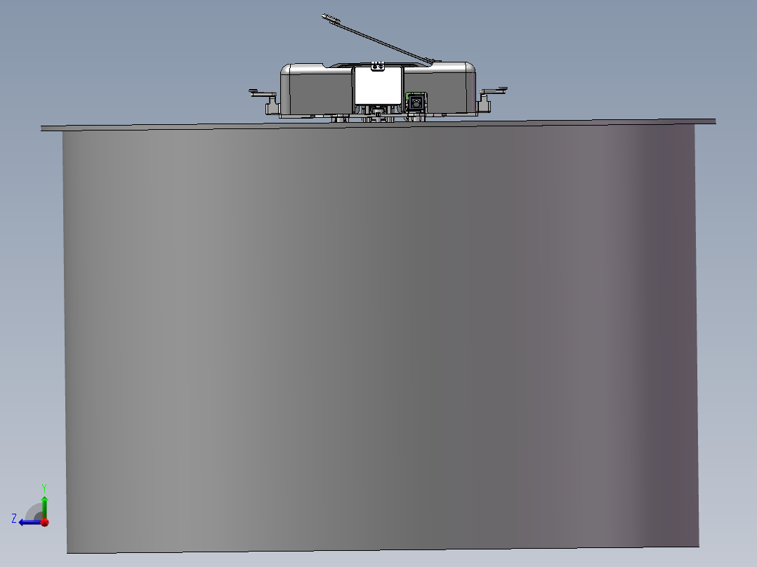鱼缸内壁清理机构右视图