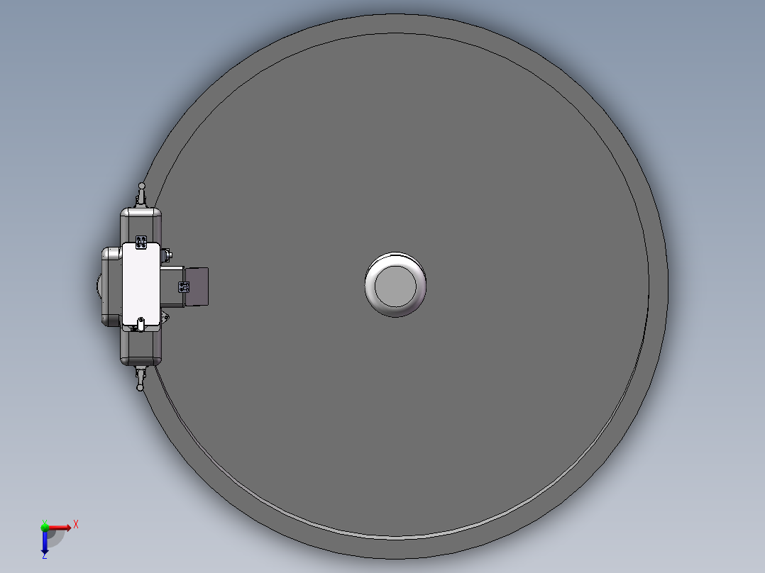 鱼缸内壁清理机构俯视图