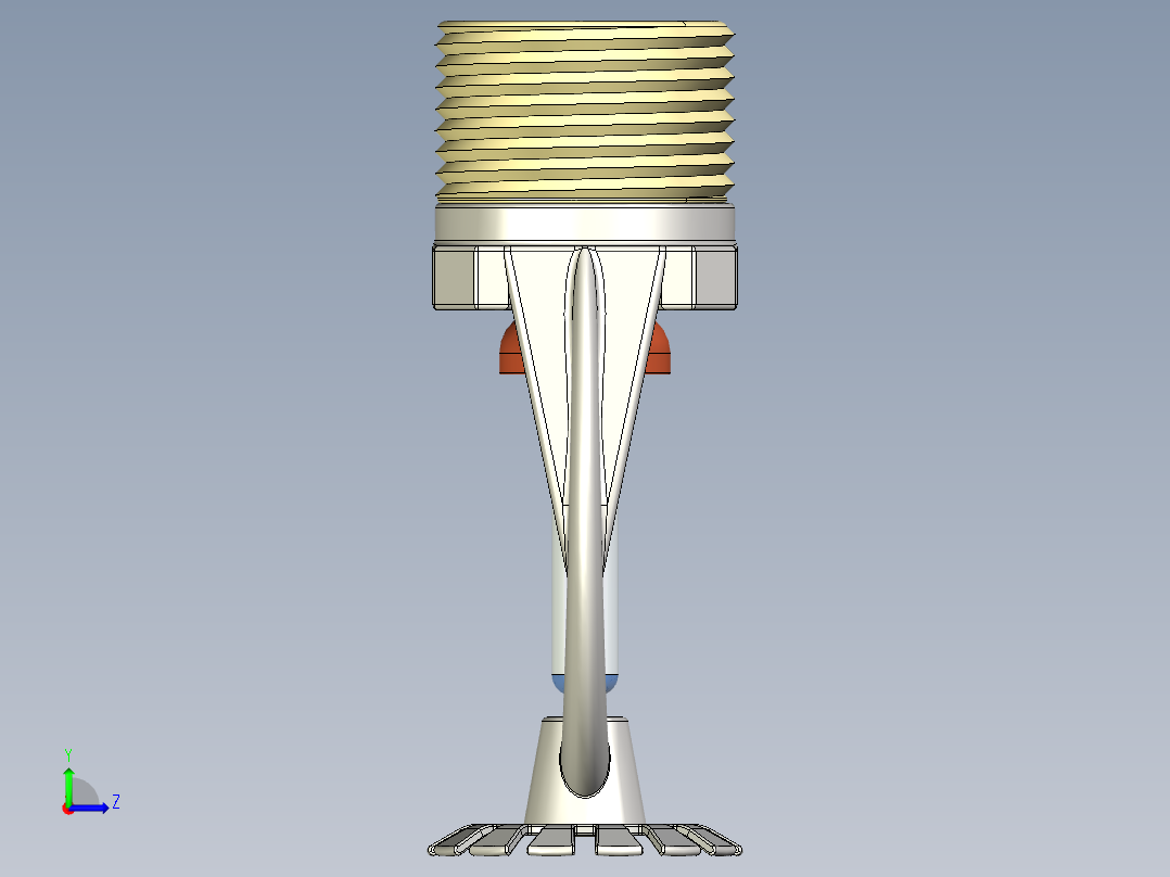 消防洒水喷头左视图