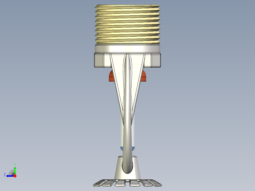 消防洒水喷头右视图