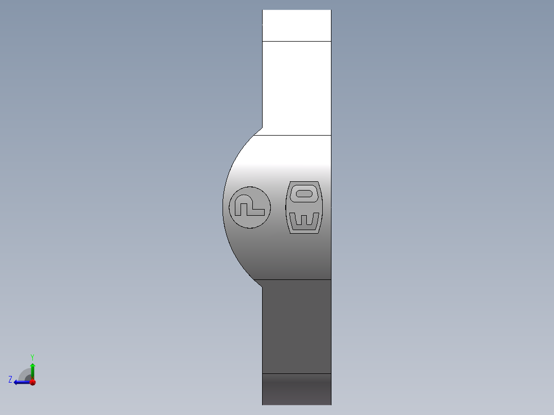 法兰接头、FL-20右视图