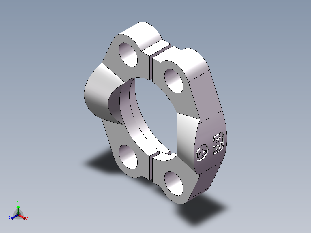 法兰接头、FL-20正等轴测图