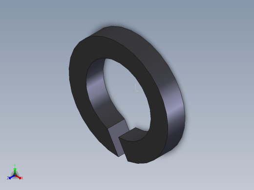 标准型弹簧垫圈  601正等轴测缩略图