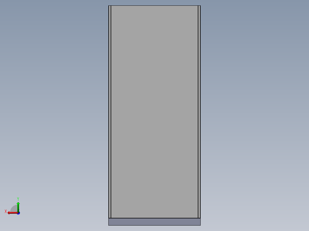 货架、文件柜（有工程图）后视图