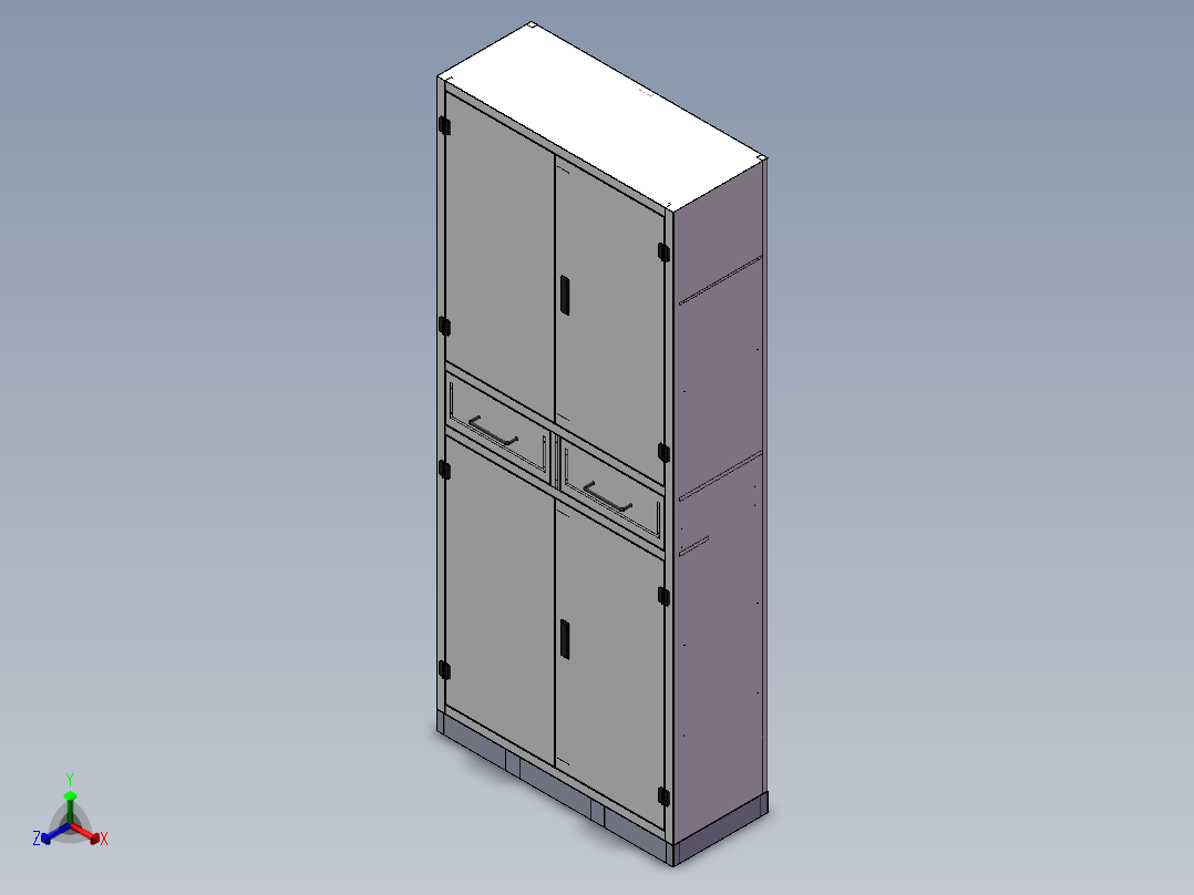 货架、文件柜（有工程图）正等轴测图