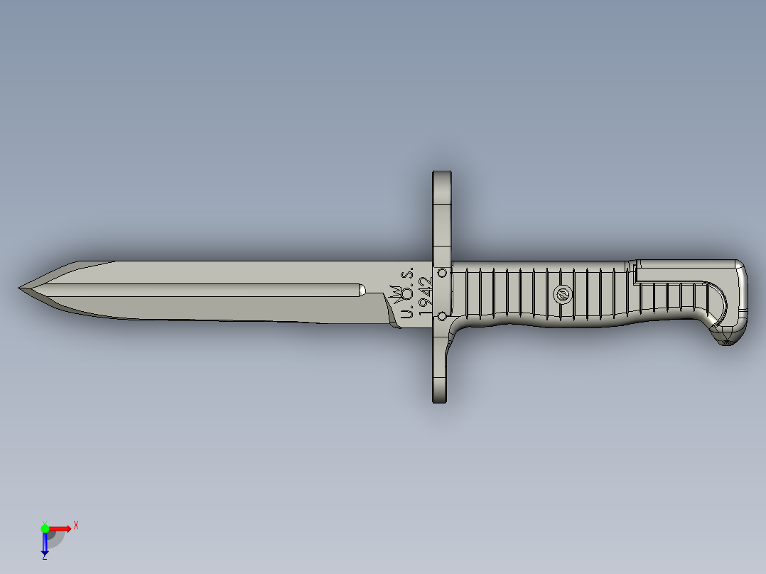 刺刀、刀(8)俯视图