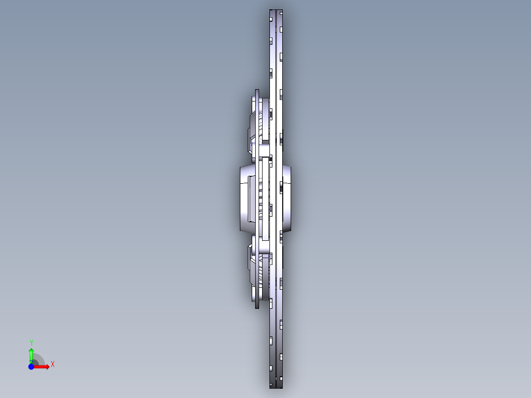 干式膜片弹簧离合器三维图CATIA模型前视图