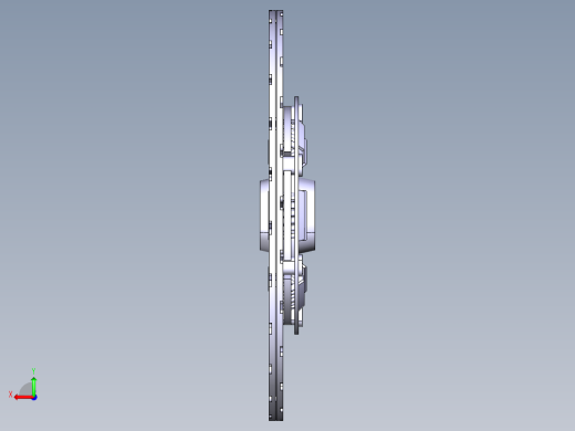 干式膜片弹簧离合器三维图CATIA模型后视缩略图